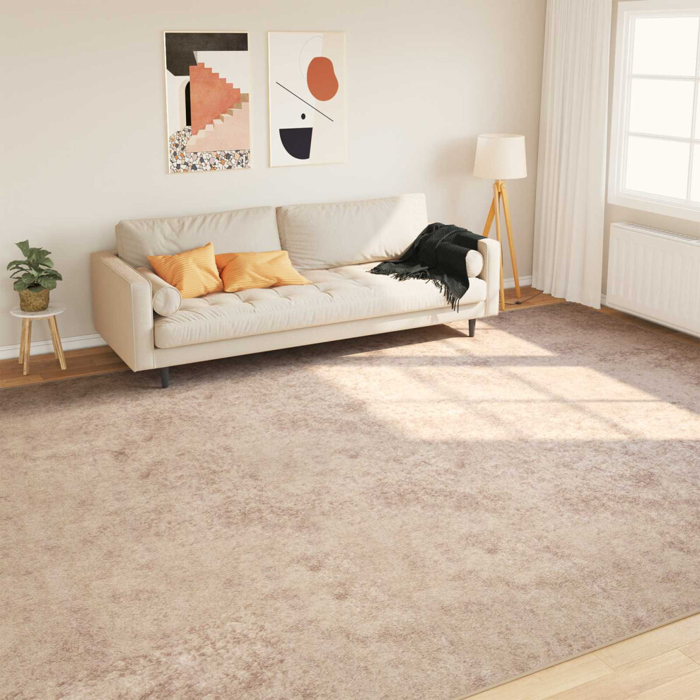 Vidaxl Rug Runner Marsa Beige 300 X 400 Cm Polyester And Pvc Cream
