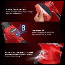 Cordless Brushless Car Buffer Polisher - SundpeyPRO 6-Inch 8000RPM