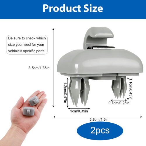 2-Pack Sun Visor Clips for Audi A4 B8 Sun Visor Mounts, Compatible 1