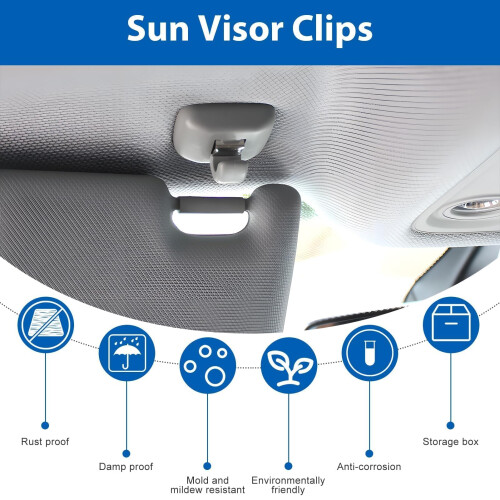 2-Pack Sun Visor Clips for Audi A4 B8 Sun Visor Mounts, Compatible 2