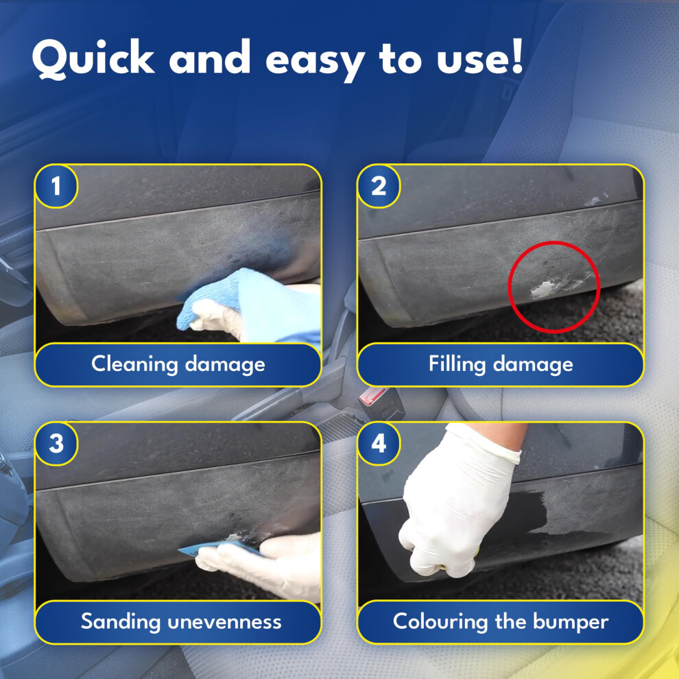 Atg Bumper Repair Kit Â Plastic Bumper Repair & Filler, Fix Scratches, Cracks & Scuffs, Restore Plastic, Car Bumper Scratch Repair Kit Black 5002370778447