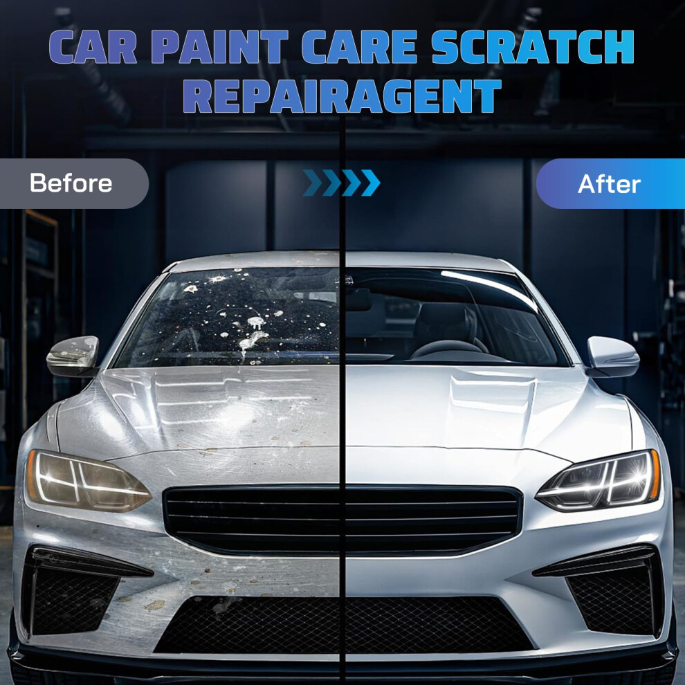 Car Scratch Remover,Car Scratch Remover For Deep Scratches,Car Paint Scratch Remover Wax For Vehicles - Car Polish Kit With Sponge -Shallow Scratches 5005152710802
