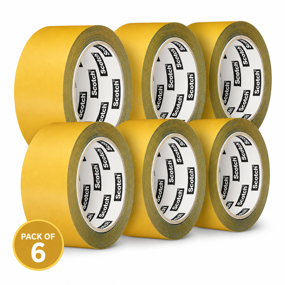 Scotch 6X Removable Biadhesive Tape For Carpets And Rugs, Transparent 50Mm X 5M