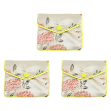 3X Jewelry Storage Bags Silk Chinese Tradition Pouch Purse Gifts Jewels Organizer (Random Color)