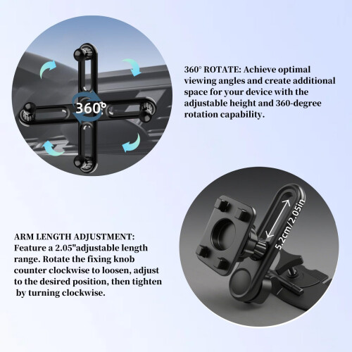 Epronic CD Slot Mount for CarPlay Screen Adjustable Arm and 360 2