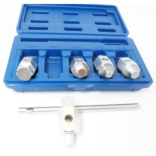 us pro US PRO 6pc Double Ended Drain Sump Plug Key Set Hex Square Drive 3231 1