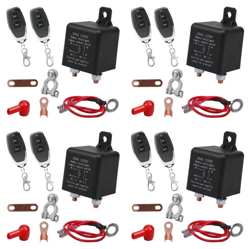 4X Remote Battery Disconnect , Wireless Remote Control Battery Disconnect , 12V 200A