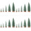 20X  Christmas Tree Small Pine Trees  the Wooden Base Home Desktop Decoration 1