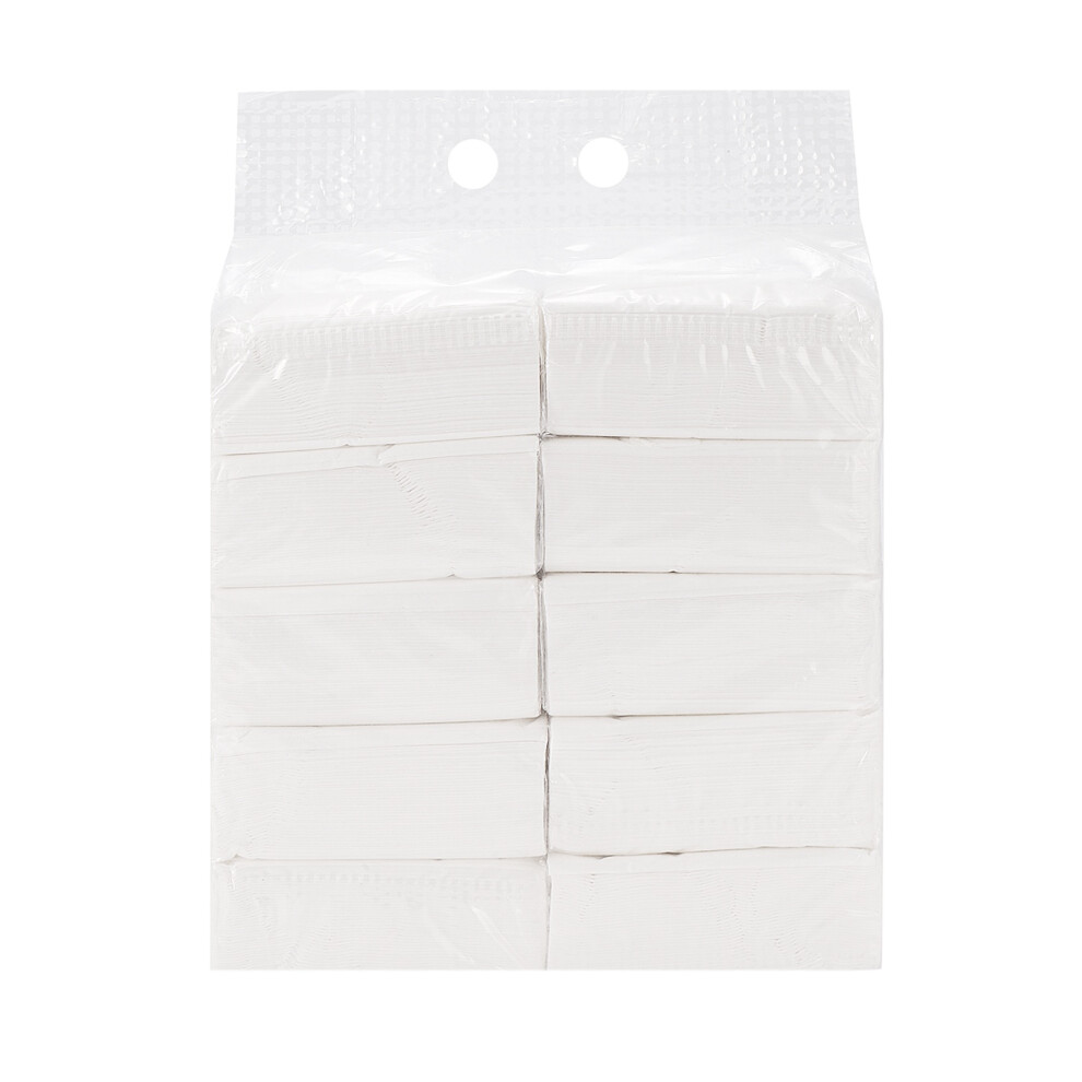 Semoic 10 Bags Facial Tissue Paper Soft Primary Wood Pulp Pumping Paper 3 Layers Toilet Paper Napkin Paper