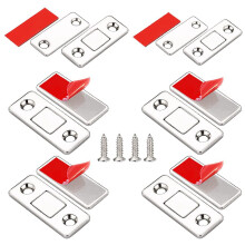 6 Paar Magnetischer TüR Verschluss, UltradüNne Schrank Magnete Rostfreier Stahl Schrank TüR Magnet Verschluss, für Schrank Schublade