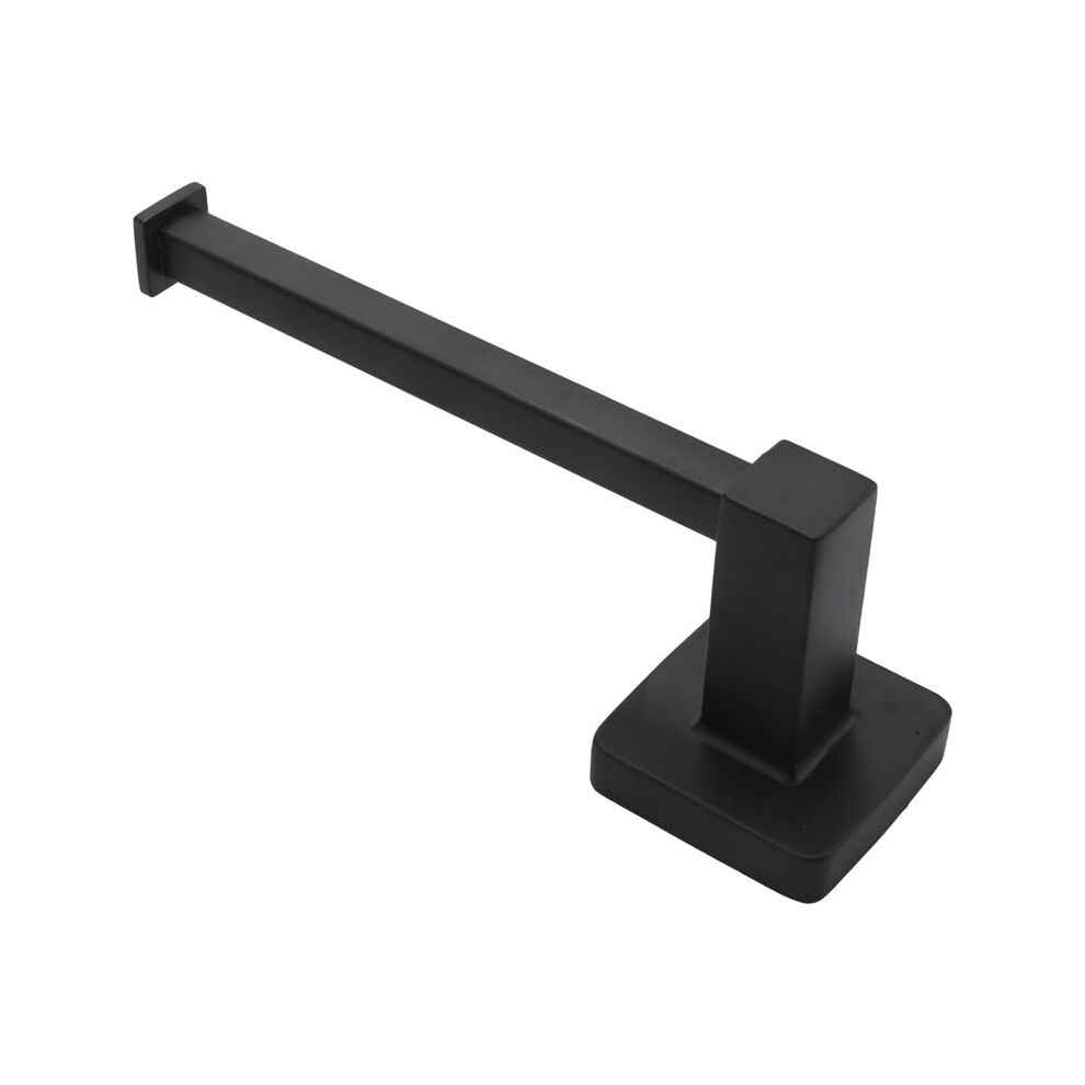 Semoic Stainless Steel And Zinc Alloy Bathroom Toilet Paper Holder Black Tissue Roll Holder Wall-Mounted Bathroom Towel Holder