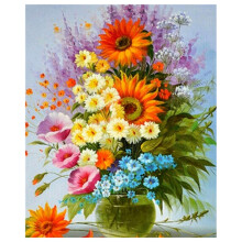 Diamant Malerei Blumen Bild Kreuz Stich GemäLde Kit Voller Diamanten Stickerei Strass Kunst Muster Dekoration Geschenk