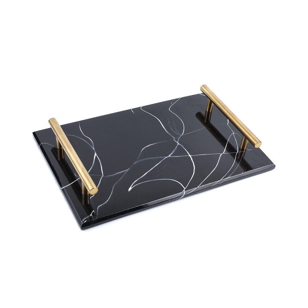 Semoic Nordic Anti-Marble Tray Storage Plate Storage Plate Cake Dessert Plate Sushi Plate Jewelry Display Plate Decoration Bathroom Storage Hotel Storage