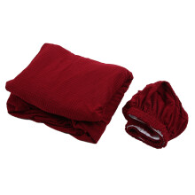 Wingback Sloping Arm King Back Chair Cover Elastic Armchair Wing Sofa Back Chair Cover Stretch Protector Slip Cover Protector Red Wine
