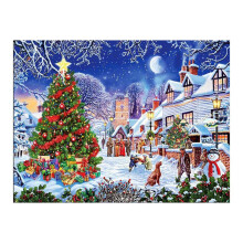 Winter Snow Scape City Diamond Painting Scenic Christmas Tree Round Full Drill Nouveaute DIY Mosaic Embroidery Stitch