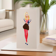 (pink) Creative Tissue Box Marilyn Monroe Cartoon Skirt Face Tissue Holder Desk Decoration Gift