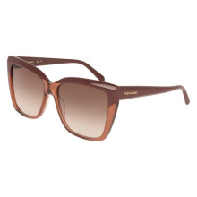Lunettes de soleil - FERRAGAMO - SF1102S - Acétate - Burgundy/Transparent Brown - 58-16-140