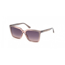 Guess 00099 Square Shape Sunglasses for Women - Color 20B Gray/Other with Smoke Gradient Lenses - 55