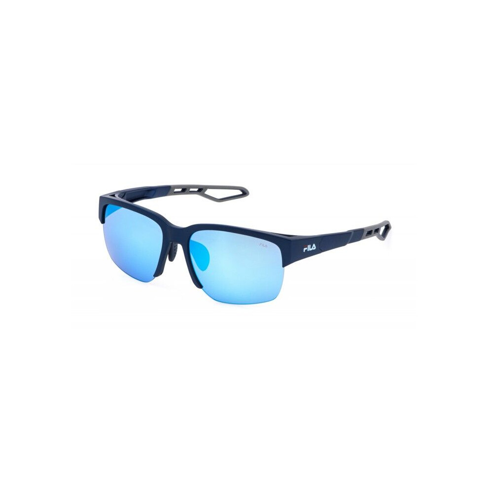 Fila Sfia06 Sunglasses 60/16/130 Matte Metallic Blue Injected Man Sfia06