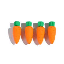 10Pcs/Lot Cute Cartoon Carrot Rubber Creative 3D Vegetable Eraser Pencil Erasers School Stationery Childhood Education Tools