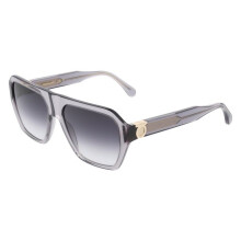 Gafas de Sol - FERRAGAMO - SF2080SLBI - Transparente gris - Acetato - 58/16/145