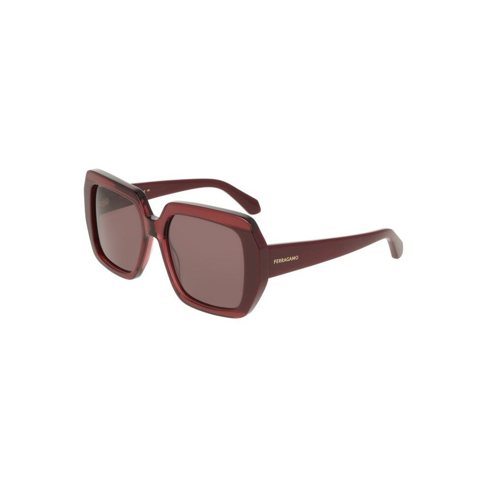 Ferragamo Sunglasses Sf2081s 56/17/145 Opaline Red/Burgundy Acetate Woman Sf2081s