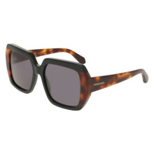 Lunettes de soleil - FERRAGAMO - SF2081S - Acétate - Noir/Écaille - Carré 56-17-145