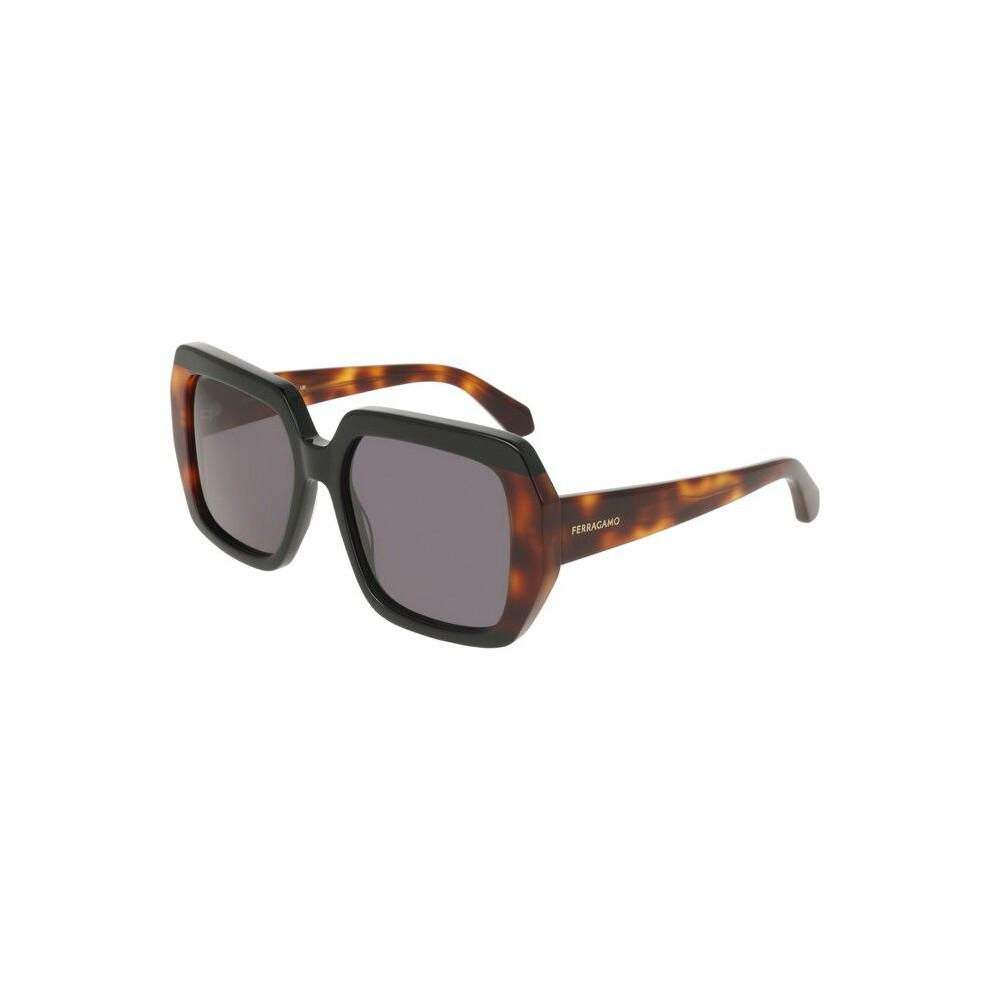 Ferragamo Sunglasses Sf2081s 56/17/145 Black/Tortoise Acetate Woman Sf2081s