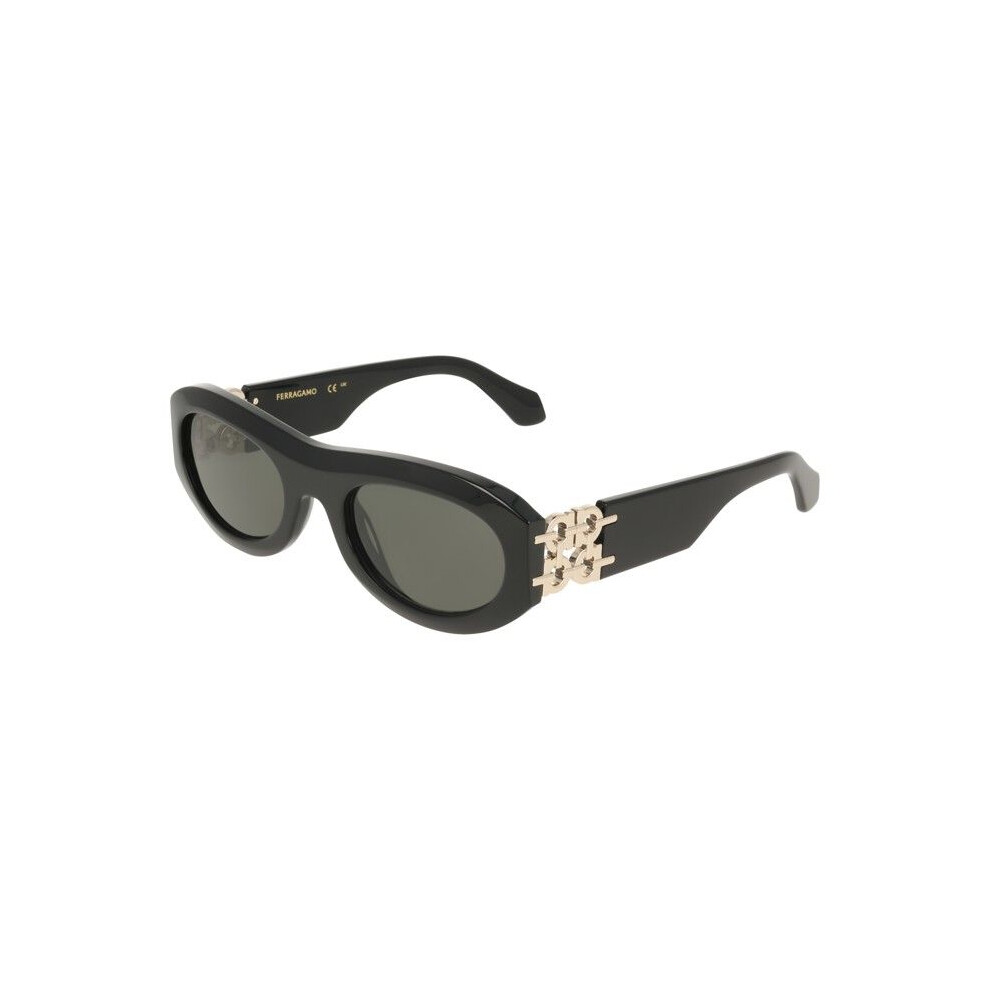 Ferragamo Sf2082se Sunglasses 54/23/140 Rec Acetate-Renew Woman Sf2082se Black