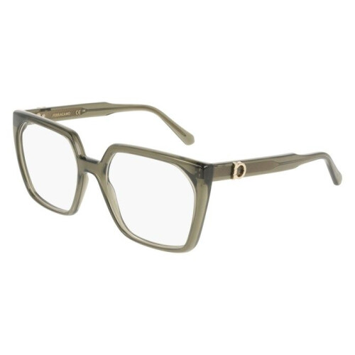 Ferragamo Óculos de Grau - FERRAGAMO - SF3042E - 55 mm - Khaki transparente - Plástico