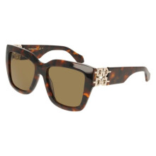 Lunettes de Soleil - FERRAGAMO - SF2083SE - Marron écaille - Acétate recyclé - Carré