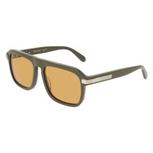 Lunettes de Soleil - FERRAGAMO - SF2087S - Acétate Khaki - 57/17/145 - Forme Carré