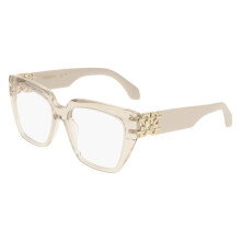 Lunettes de vue - FERRAGAMO - SF3041E - Transparent beige - Acétate Renew - 53/16/140
