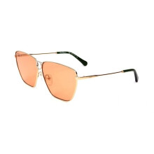 Sunglasses - FERRAGAMO - SF240S - Metal - Round - Yellow/Orange 63mm