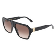 Lunettes de Soleil - FERRAGAMO - SF2080SLBI - Acétate noir - Verres brun dégradé - 58 mm