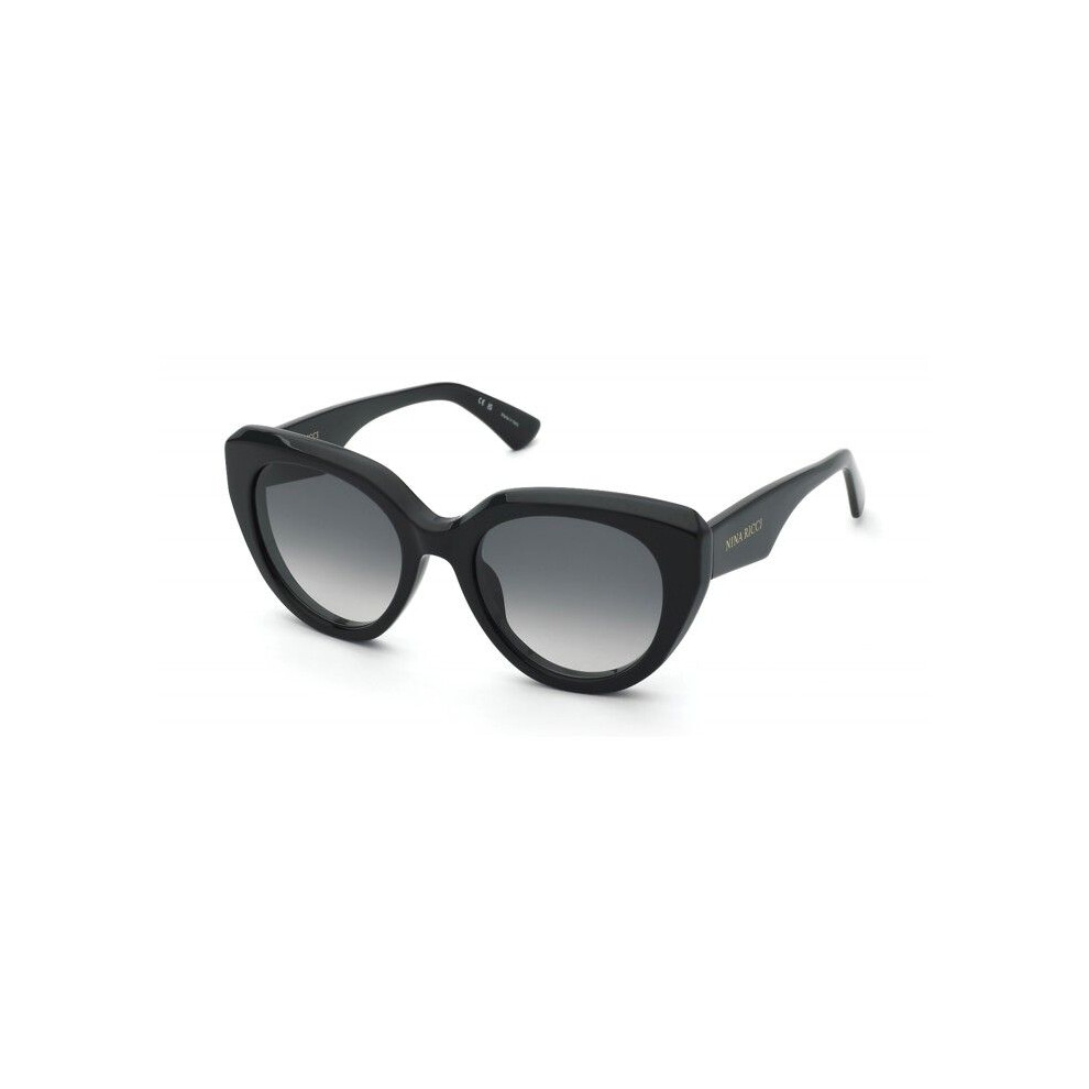 Nina Ricci Sunglasses Snr404 53/20/140 Glossy Black Acetate Woman Snr404
