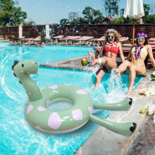 Inflatable Dinosaur Swim Ring Thick PVC Adult Swim Seat Arm Float Pool Float Raft Dinosaur Design