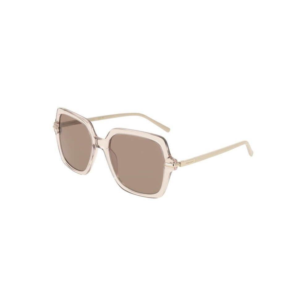Ferragamo Sf2076s Sunglasses 57/19/145 Transparent Sand Acetate Woman Sf2076s