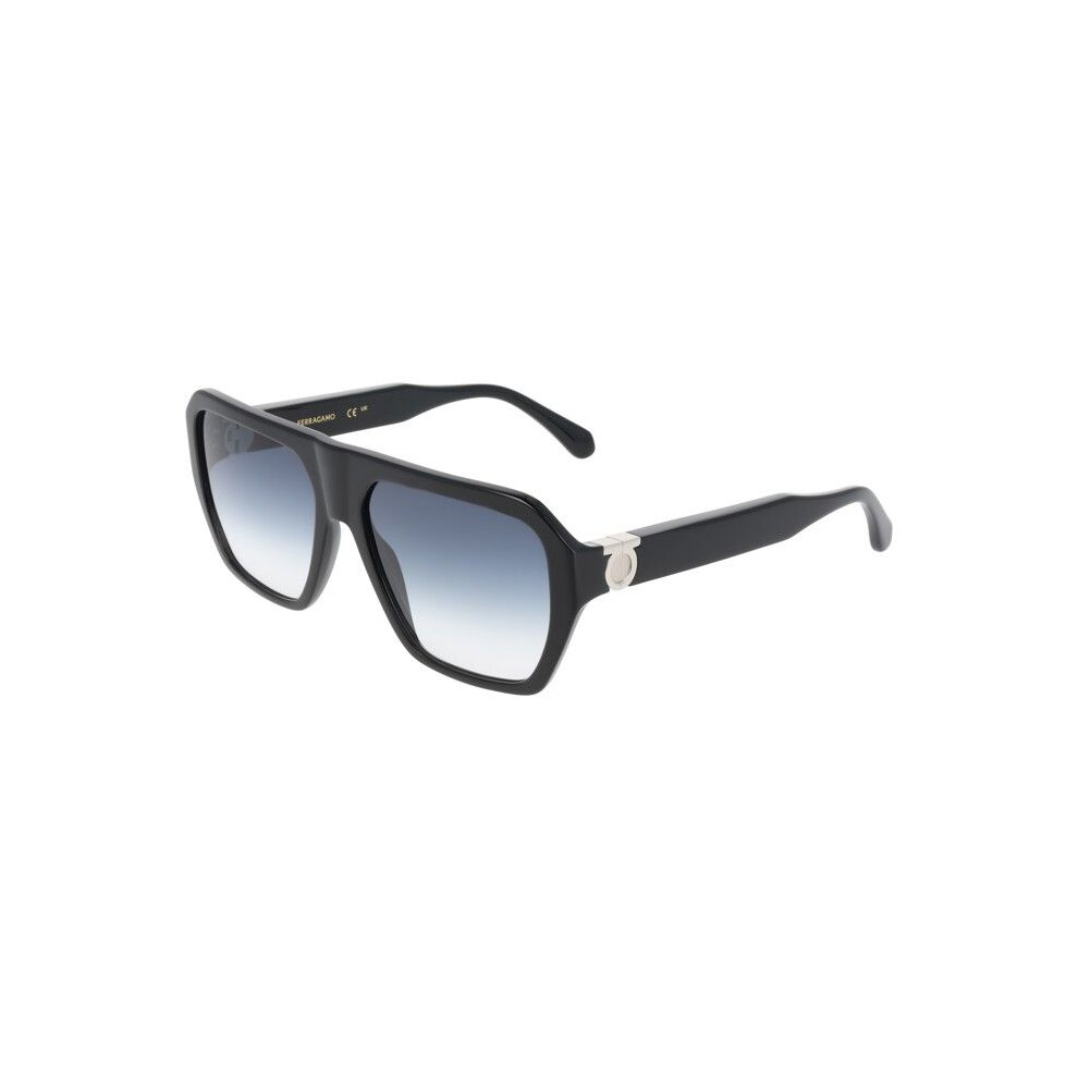 Ferragamo Sunglasses - Sf2080slbi - Acetate - Black - Blue Gradient Lenses 58/16/145