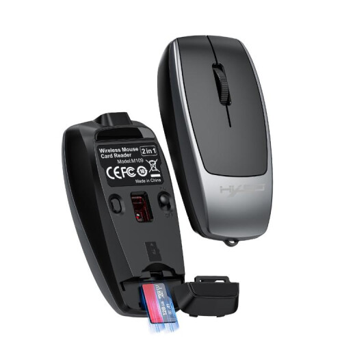 Hxsj M109 Mini Bluetooth-Funkmaus (Metallic-Grau) Geschenke:grau 1