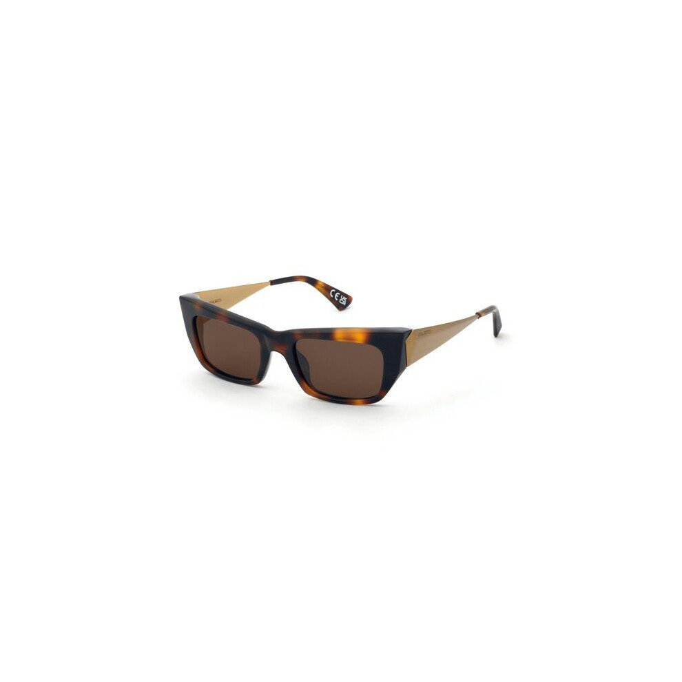 Nina Ricci Sunglasses Snr486 52/20/140 Dark Glossy Havana Acetate Woman Snr486