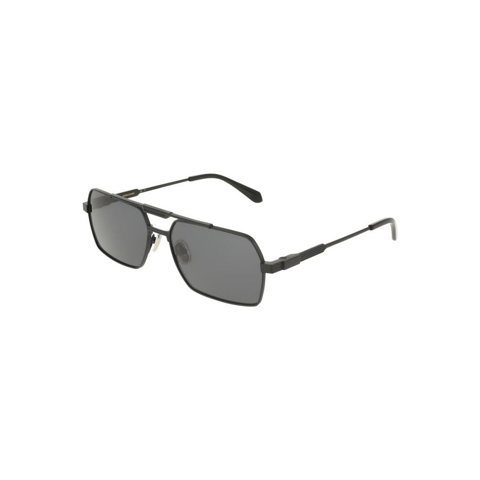 Ferragamo Sunglasses - Sf332s - Titanium - Matte Black - Aviator 61/17/145