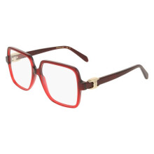Gafas de vista - FERRAGAMO - SF3058 - Acetato transparente rojo oscuro degradado - 56-15-145 - Mujer