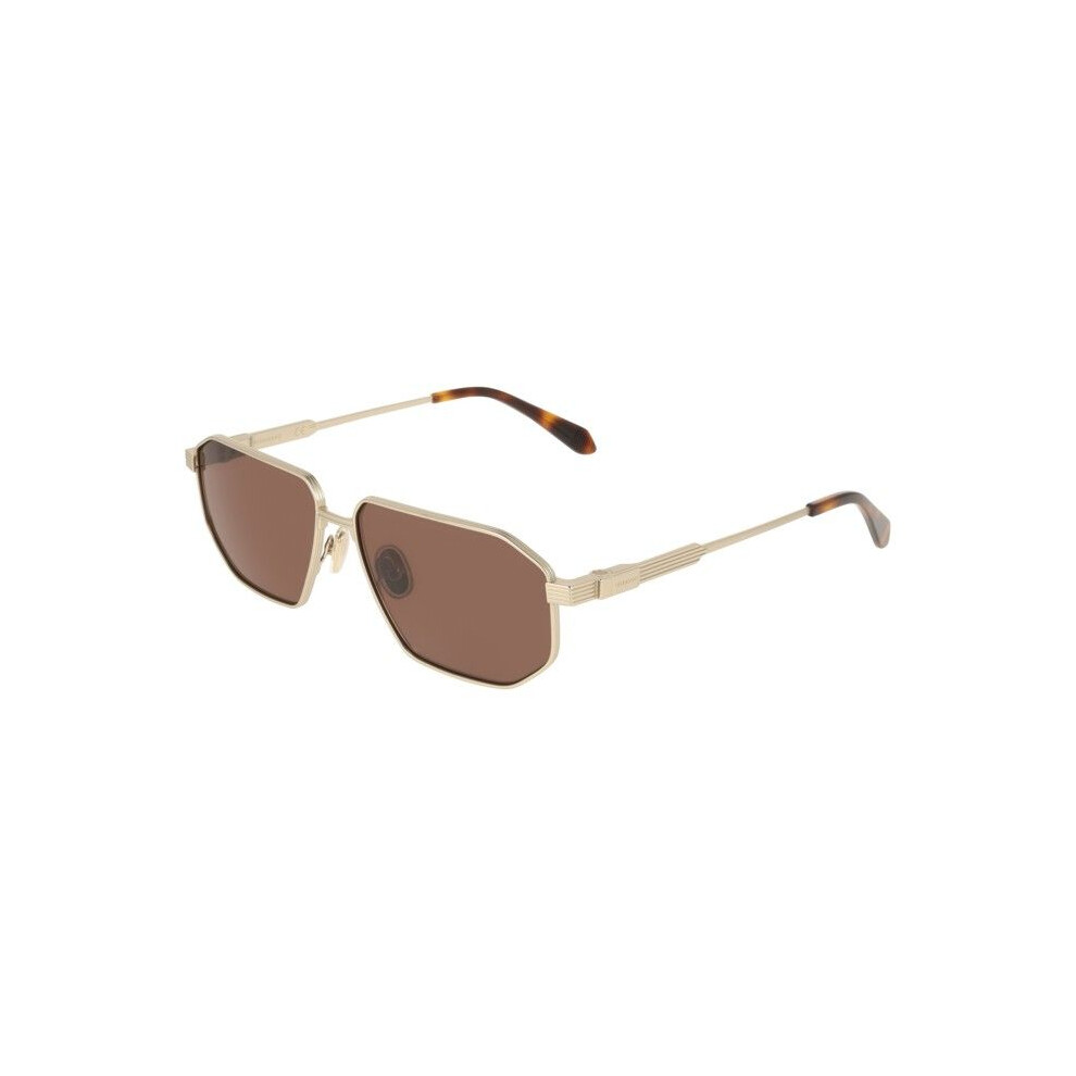 Ferragamo Sf340s Sunglasses 59/14/145 Matte Gold Titanium Man Sf340s