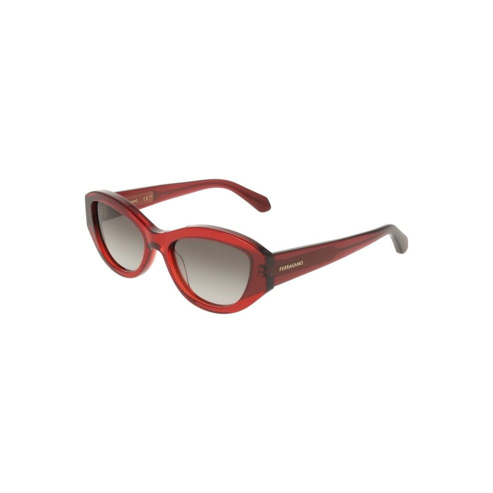 Ferragamo Sf2104s Sunglasses 55/18/145 Transparent Red/Transparent With Acetate Woman Sf2104s
