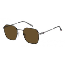 Zonnebril Tommy Hilfiger TH 2133/S 53/21/145 Matte zwart ruthenium Metalen monturen MAN TH 2133/S