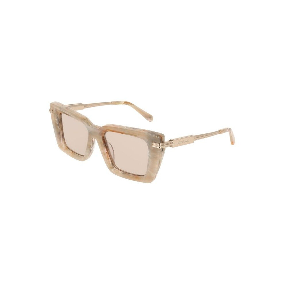 Ferragamo Sunglasses - Sf2089s - Marble Acetate - Square - 52/18/140