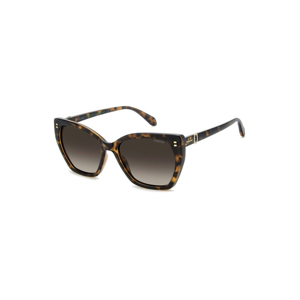 Polaroid Sunglasses Pld 4198/S/X 56/17/140 Dark Havana/ Brown Shaded Polarized Polycarbonate Women Pld 4198/S/X