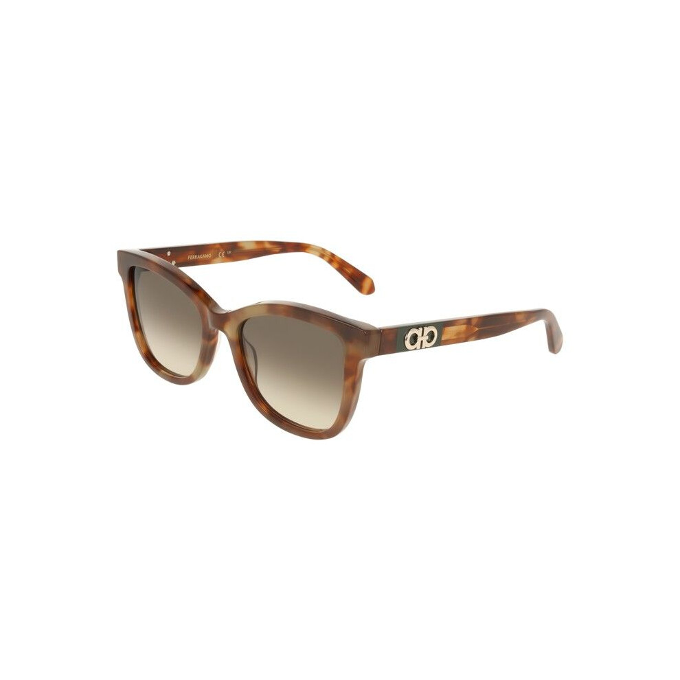 Ferragamo Sf2108s Sunglasses 54/19/145 Milky Brown Tortoise Acetate Woman Sf2108s