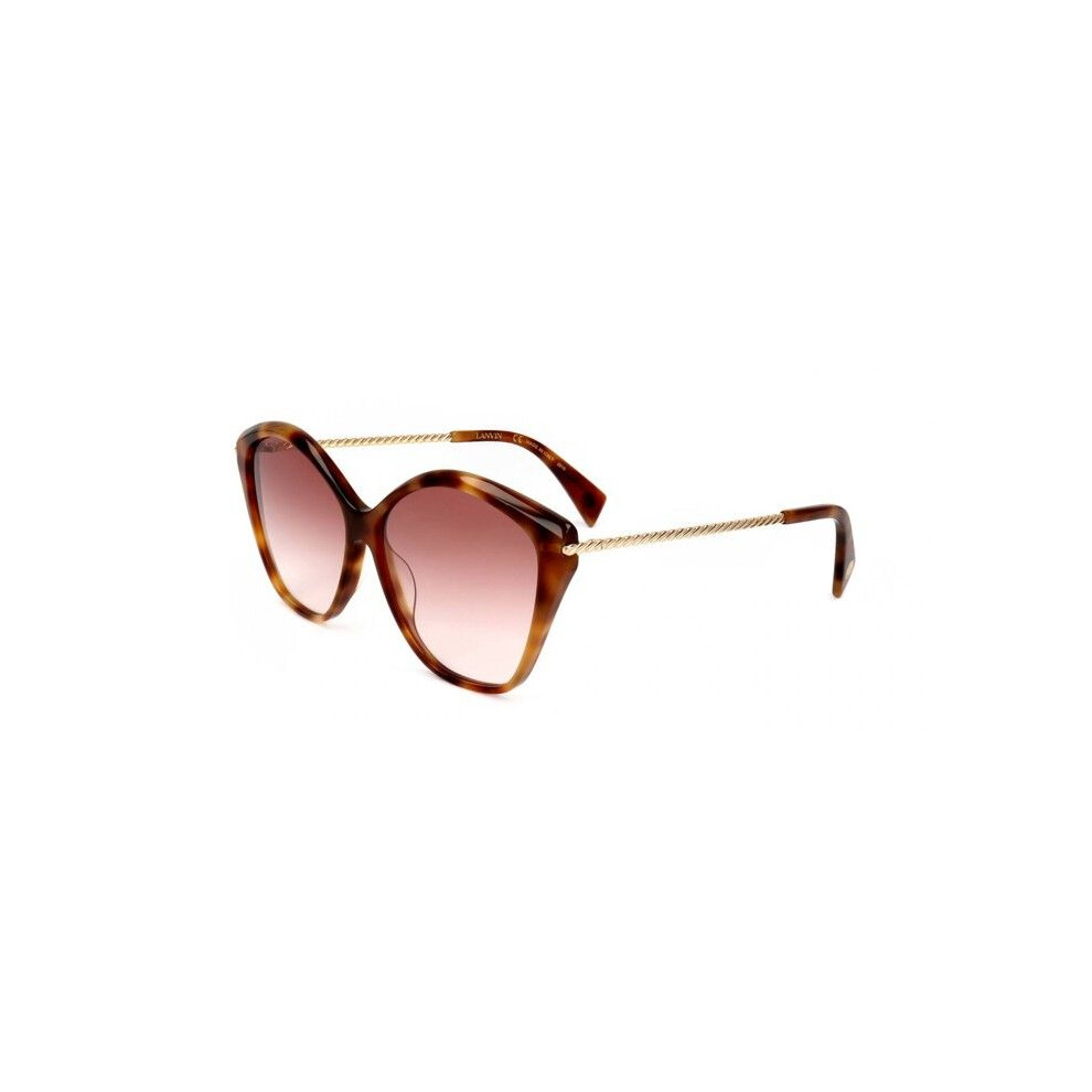 Lanvin Sunglasses Lnv609s 59/13/140 Light Havana Acetate Woman Lnv609s